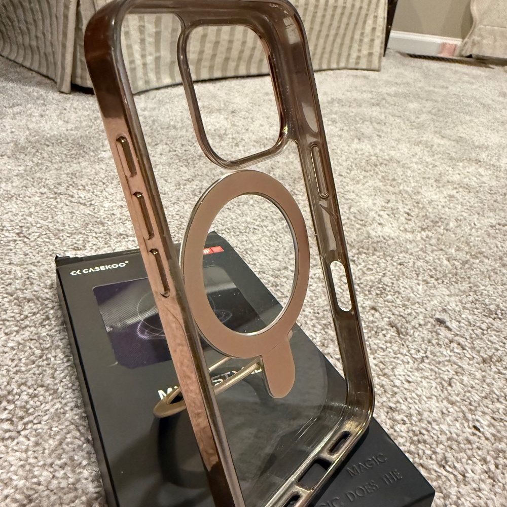 iPhone 16Pro Casekoo case with stand, Rose Gold color